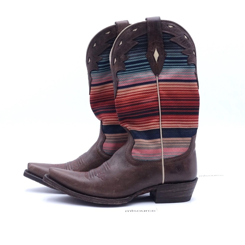 NEW ARIAT Circuit Serape Western Boots 10025089 Chocolate Grey